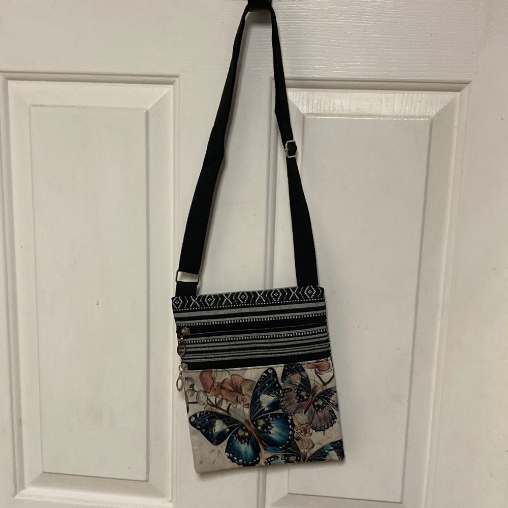 Butterfly Print Crossbody Bag